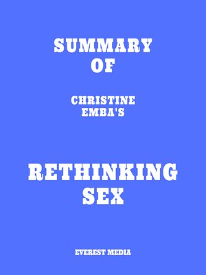cover image of Summary of Christine Emba's Rethinking Sex